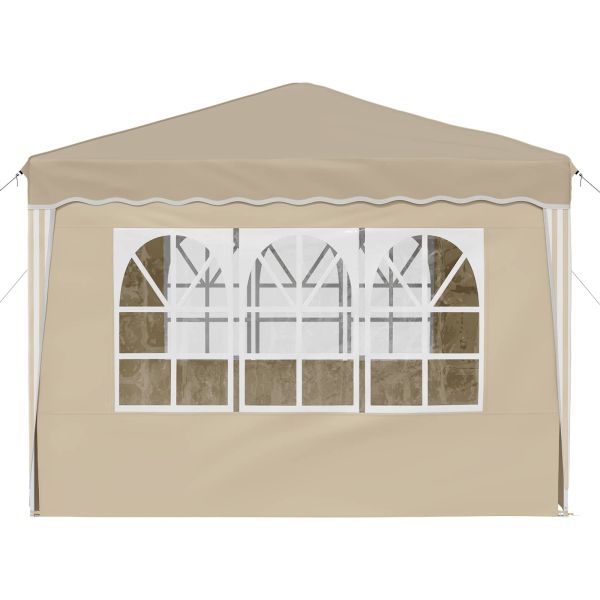 Поп-ъп парти палатка Крем 288 x 288 x 245 см Оксфордска тъкан