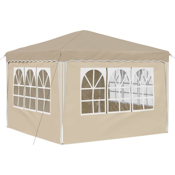 Поп-ъп парти палатка Крем 288 x 288 x 245 см Оксфордска тъкан