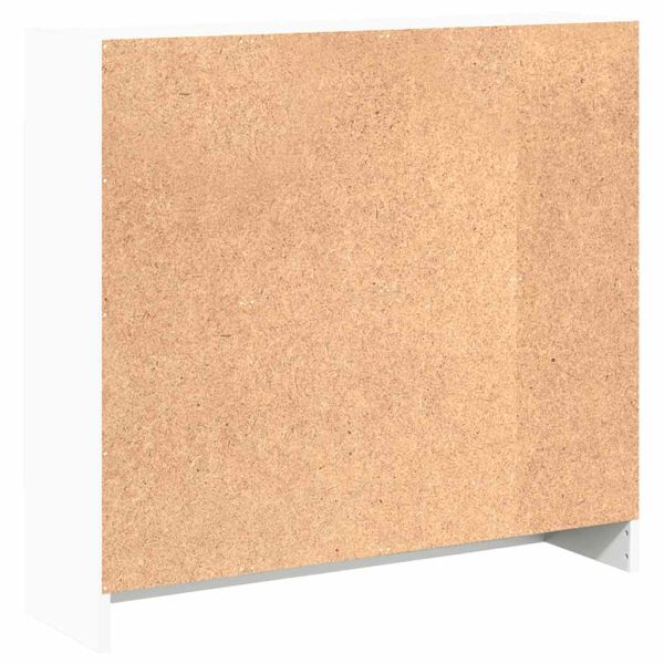 Шкаф за книги бял 80x24x75 cm Инженерна дървесина