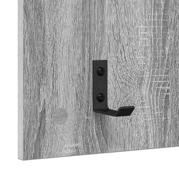 Стенен закачалка за палта с рафт Сив Сонома 40 x 10 x 90 см