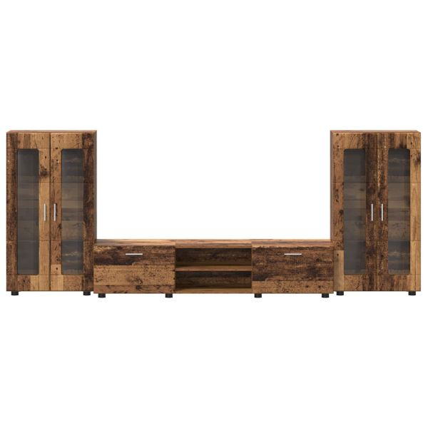 Комплект ТВ шкаф FLORIN 3 pcs Старо дърво Инженерно дърво