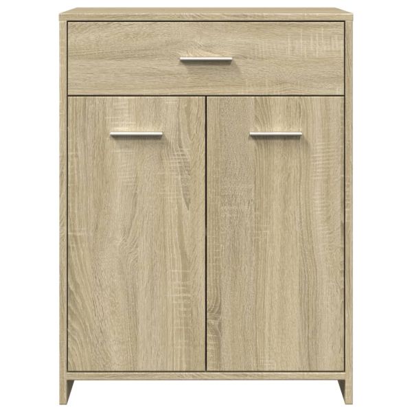 Комплект шкафове за баня от 4 части дъб сонома инженерно дърво