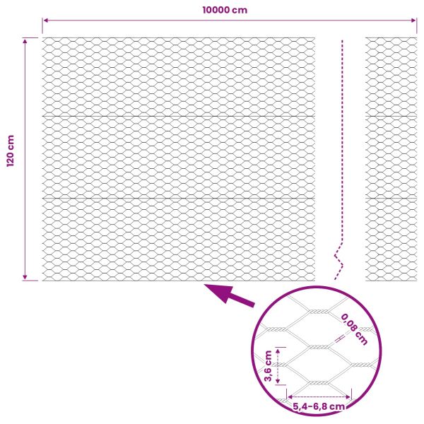 Шестоъгълна ограда Зелен 1,2 x 100 m ПВЦ
