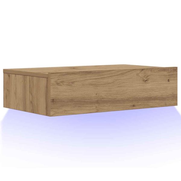 ТВ шкаф с LED светлини Artisan дъб 60x35x15,5 cm