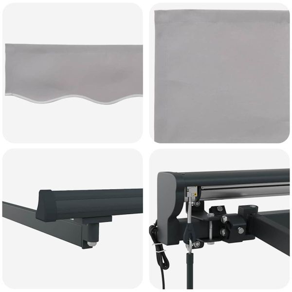 Рамка за сенник Светлосиво 400 × 300 cm Полиестер с PU покритие