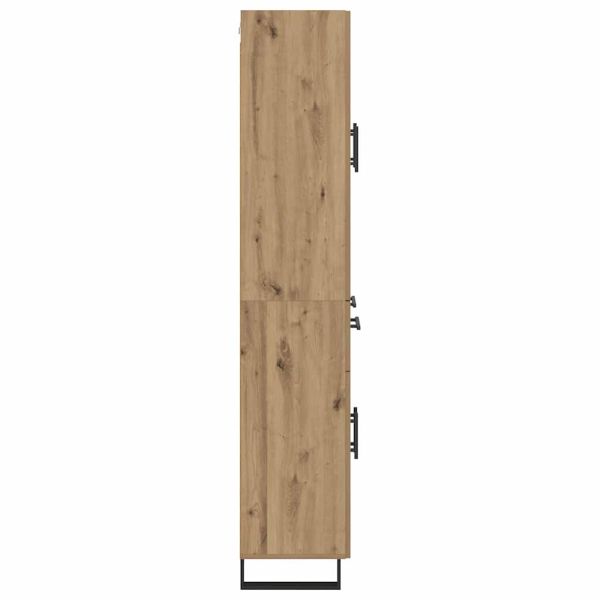 Висок шкаф с чекмедже 2 pcs Дъб 69,5 x 34 x 180 см