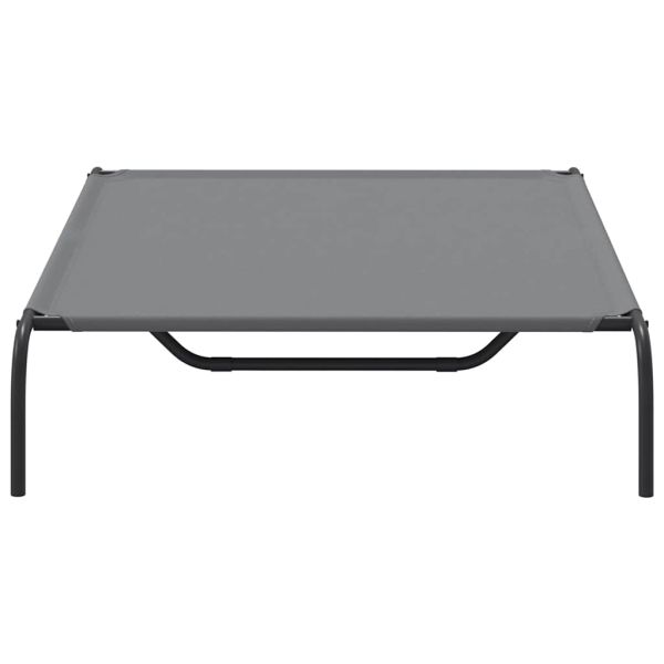 Повдигнато легло за кучета сиво 130x80x20 cm Оксфорд плат