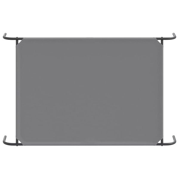 Повдигнато легло за кучета сиво 130x80x20 cm Оксфорд плат