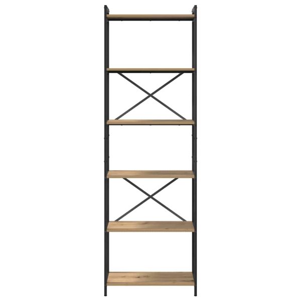 Рафт за книги Дъб 60 x 30 x 189,5 см Инженерно дърво