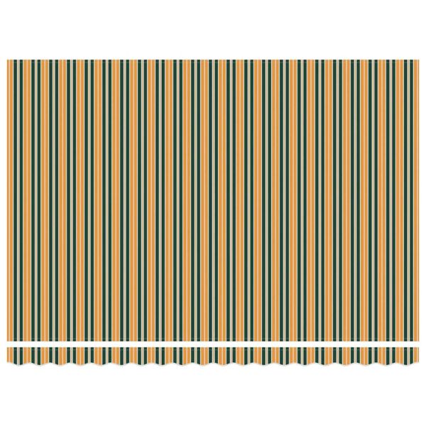 Електрически разтегателен навес Зелен и жълт 450 × 350 cm