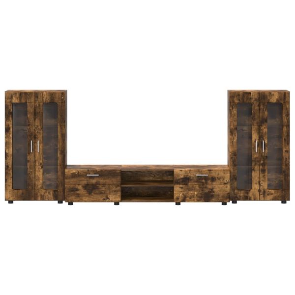 Комплект ТВ шкаф с рафт FLORIN 3 pcs Димян дъб Инженерно дърво