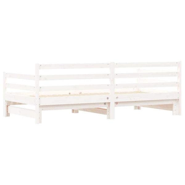 Канапе с изтеглящо разтегателно легло 90x190 см бор масив