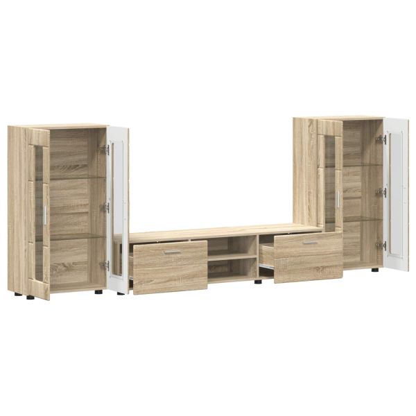 Комплект ТВ шкаф с рафт FLORIN 3 pcs Сонома дъб Инженерно дърво