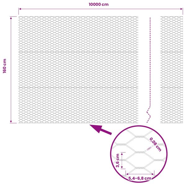 Шестоъгълна ограда Зелен 1,6 x 100 m ПВЦ