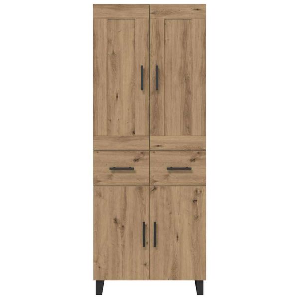 Висок шкаф 2 pcs Дъб 69,5 x 34 x 180 см Инженерно дърво