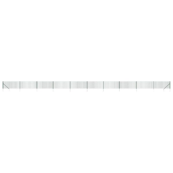 Плетена оградна мрежа с шипове, зелена, 1,1x25 м