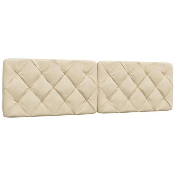 Рамка за легло с LED без матрак кремава 180x200 см плат