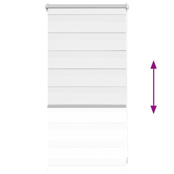 Зебра щора 40,9x100 см Ширина на плат 36,7 см бяла