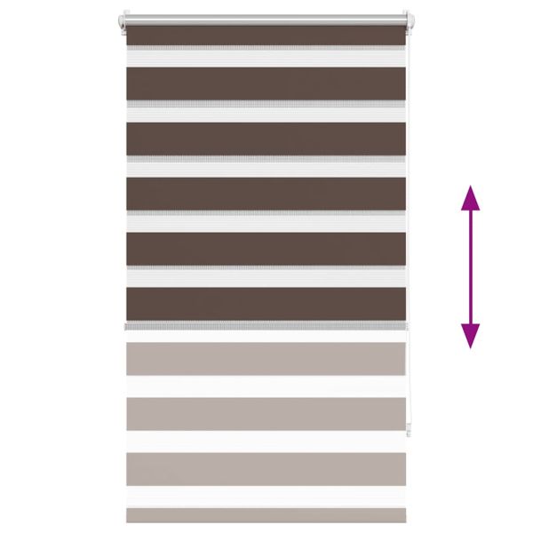 Зебра щора 90,9x150 см Ширина на плата 86,7 см цвят кафе
