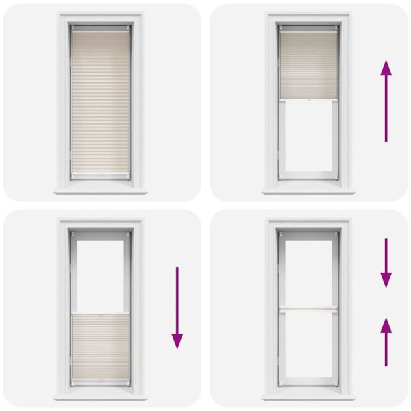 Плисирана щора 40 х 125 см, цвят крем