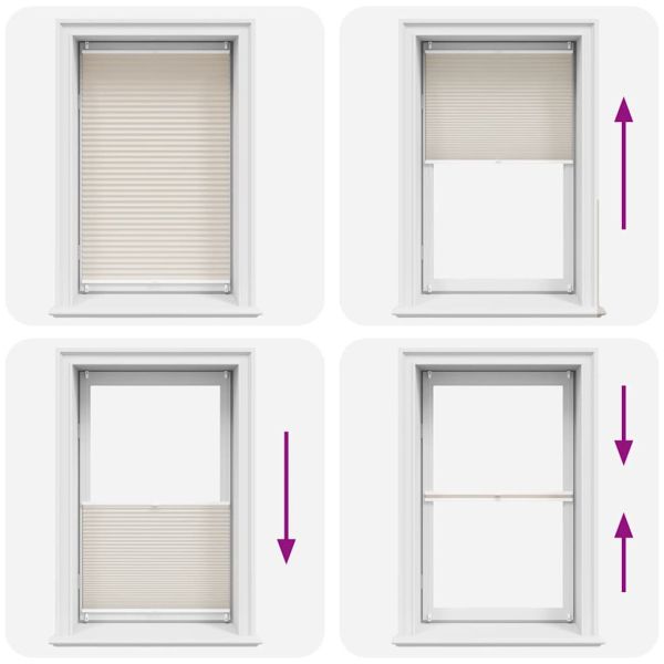 Плисирана щора 90 х 125 см, цвят крем