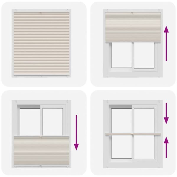 Плисирана щора 110 х 125 см, цвят крем