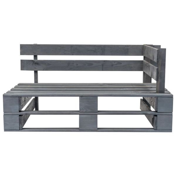 Градински палетен диван с пясъчни възглавници, борово дърво