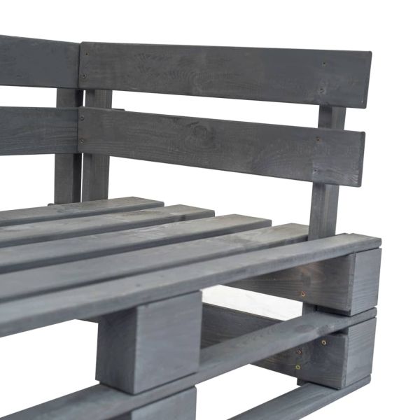 Градински палетен диван с пясъчни възглавници, борово дърво