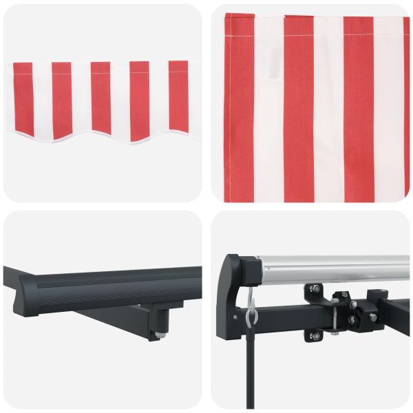 Сгъваем навес Червено 250 x 200 cm текстил