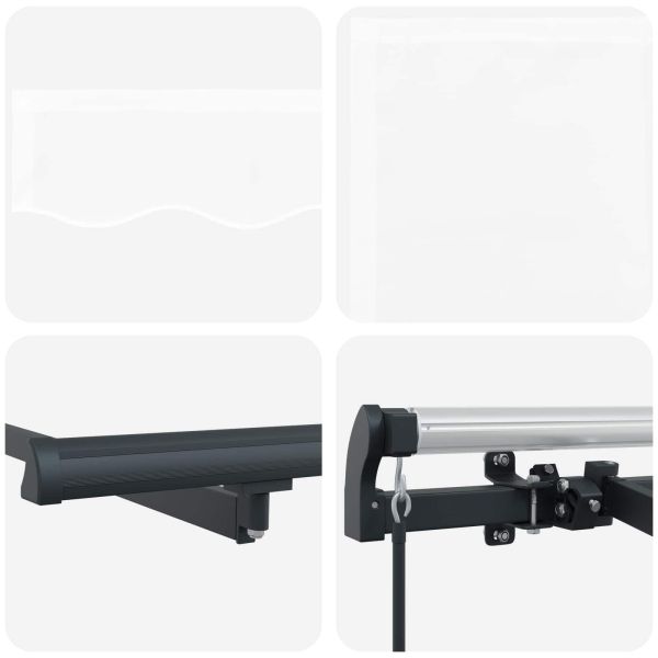 Сгъваем навес Бяло 250 x 200 cm текстил