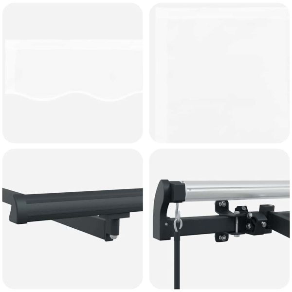 Сгъваем навес Бяло 300 x 200 cm текстил