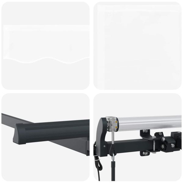 Сгъваем навес Бяло 350 x 200 cm текстил