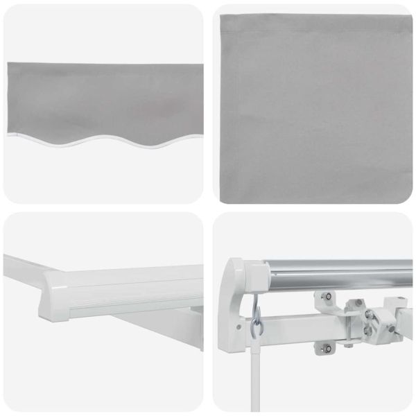 Сгъваем навес Светлосиво 350 x 200 cm текстил