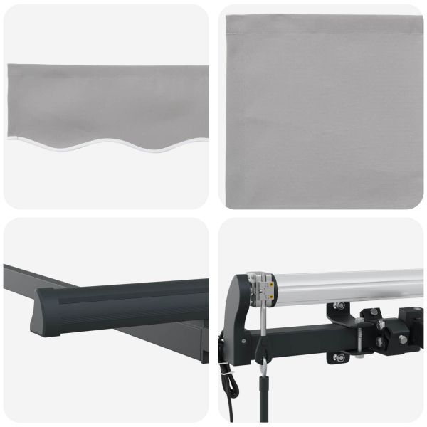 Сгъваем навес Светлосиво 350 x 200 cm текстил