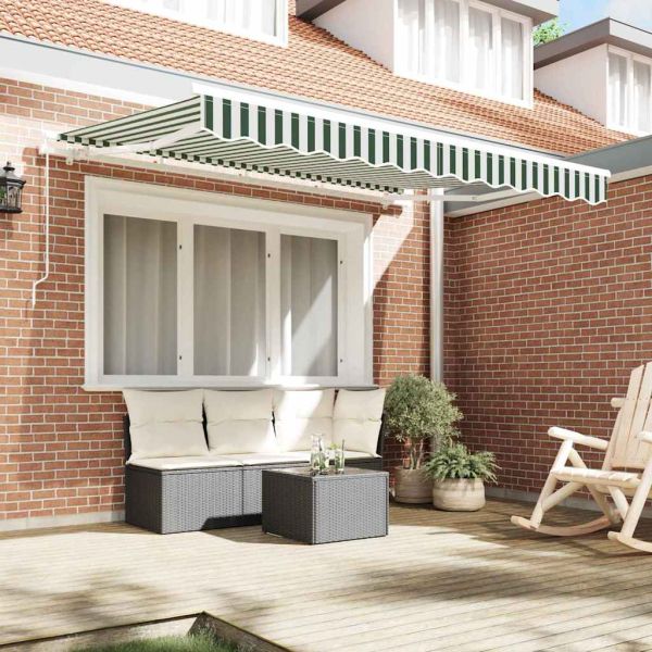 Сгъваем навес Зелен 350 x 200 cm текстил