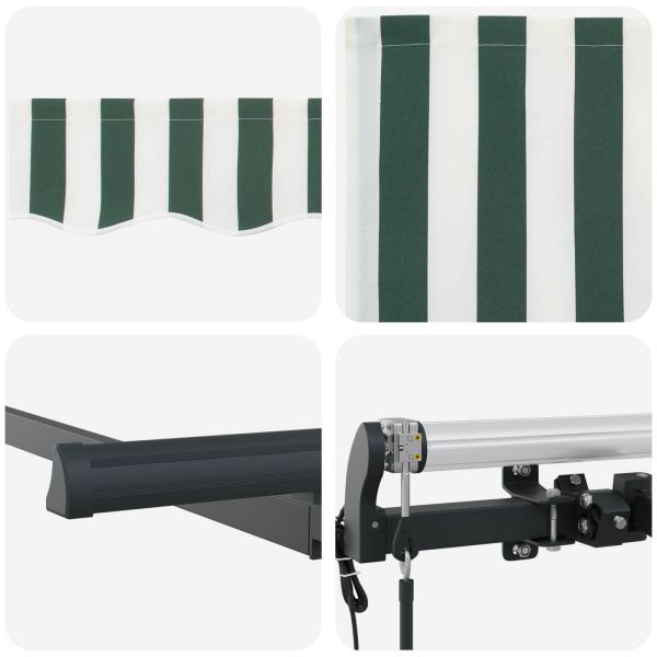 Сгъваем навес Зелен 350 x 200 cm текстил