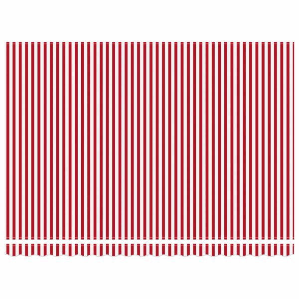 Сгъваем навес Червено и бяло 450 × 300 cm Тъкан и алуминий