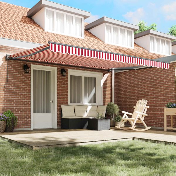 Рамка за сенник Червено и бяло 450 × 300 cm