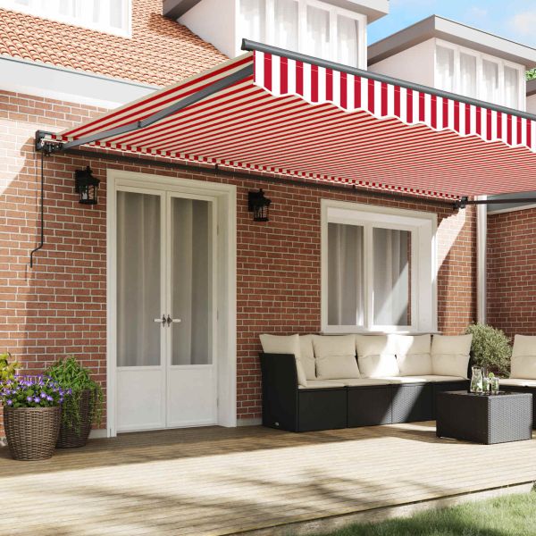 Рамка за сенник Червено и бяло 500 × 300 cm