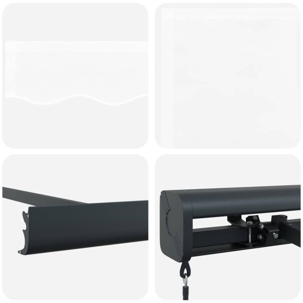 Сгъваем навес Бяло 500 × 300 cm Текстил и Метал