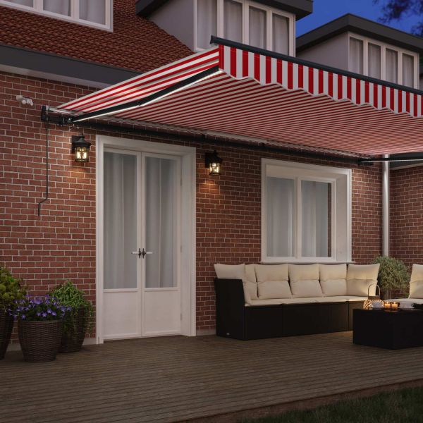 Текстил за сенник с Червено и бяло 500 × 350 cm Полиестер