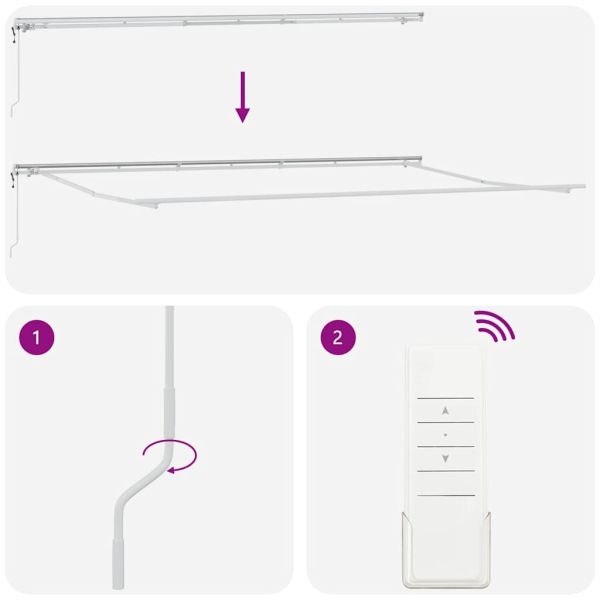 Електрически разтегателен навес Червено и бяло 600 × 300 cm
