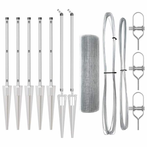 Стълб за ограда. Сребристо