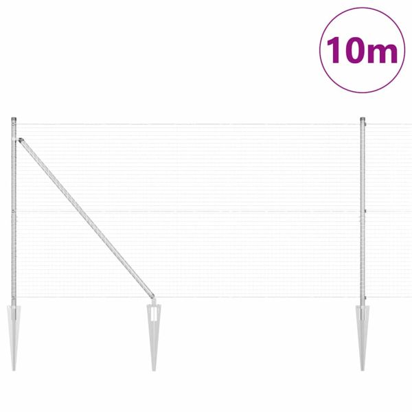 Стълб за ограда. Сребристо