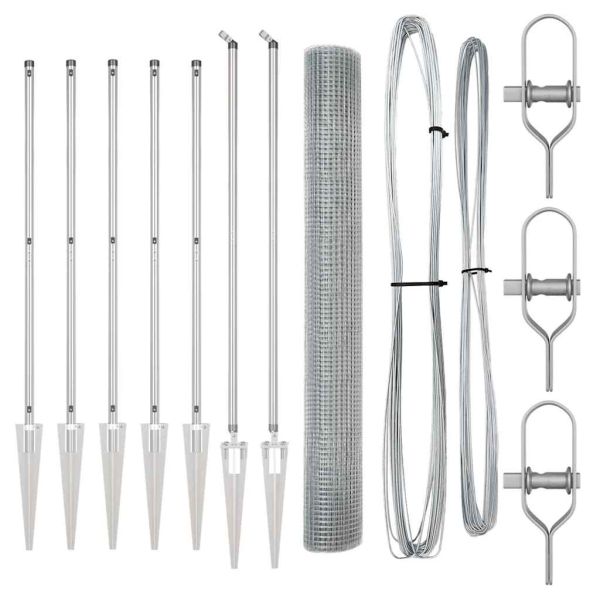 Стълб за ограда. Сребристо