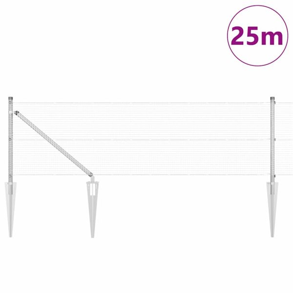 Стълб за ограда. Сребристо