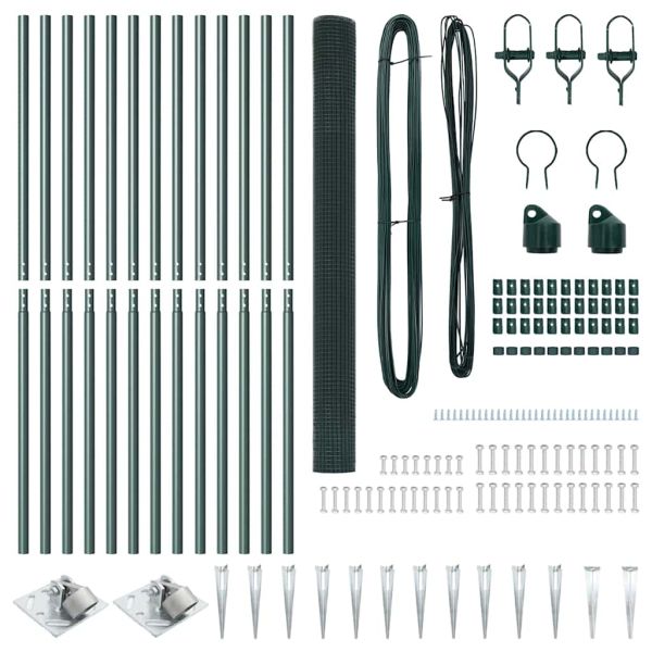 Стълб за ограда. Зелен 25 x 1,6 м (25 x 25 мм мрежа)