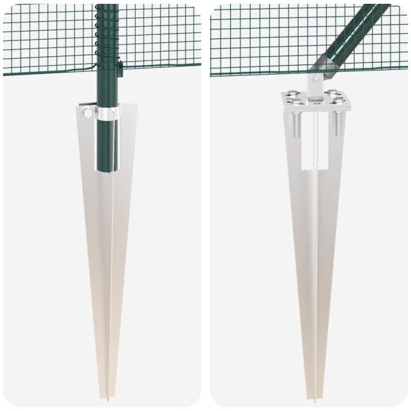 Стълб за ограда. Зелен 50 x 0,4 м (12 x 12 мм мрежа)