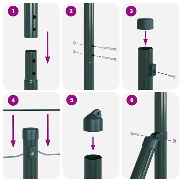Стълб за ограда. Зелено