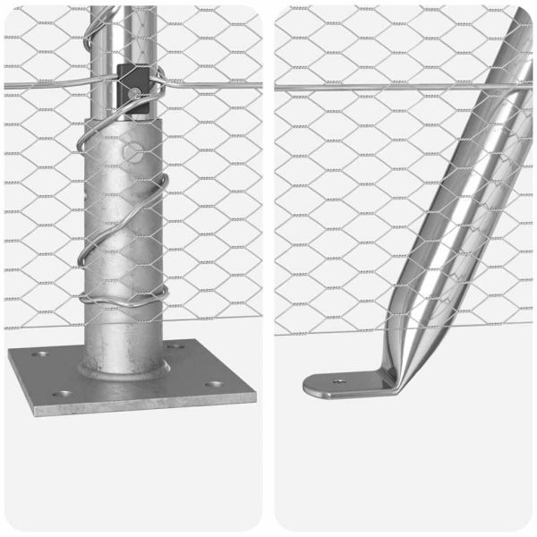 Стълб за ограда. Сребристо